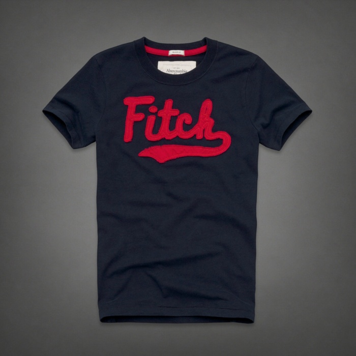 Abercrombie Fitch Hombres De Cuello Redondo Corto Remera AF5246